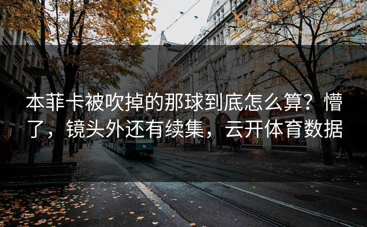 本菲卡被吹掉的那球到底怎么算？懵了，镜头外还有续集，云开体育数据