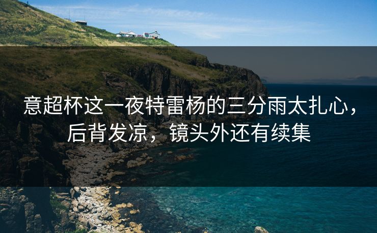 意超杯这一夜特雷杨的三分雨太扎心，后背发凉，镜头外还有续集